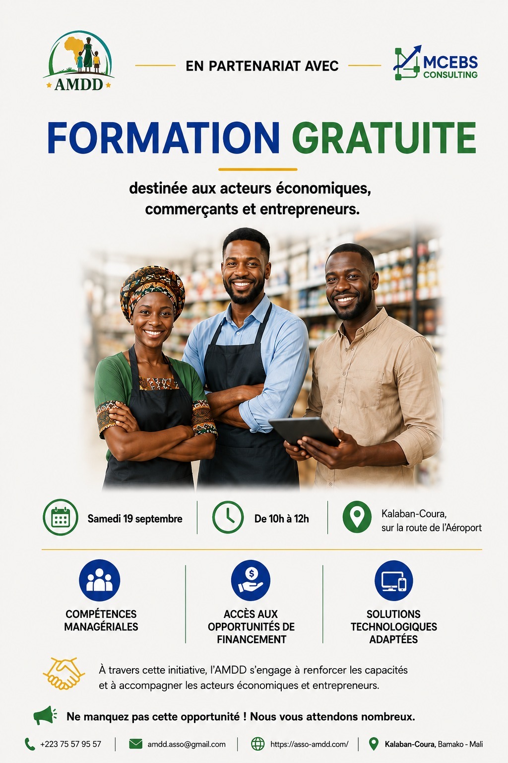 Formation Gratuite de l'AMDD en partenariat avec MCEBS